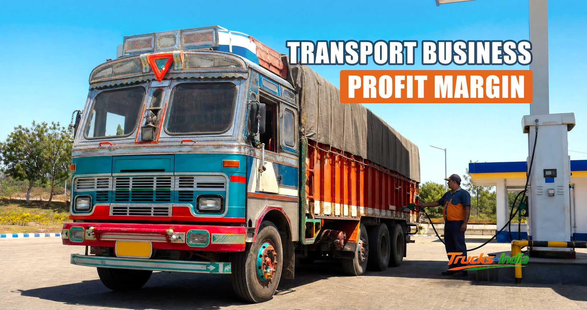 Transport business owner working out costs at an office desk
