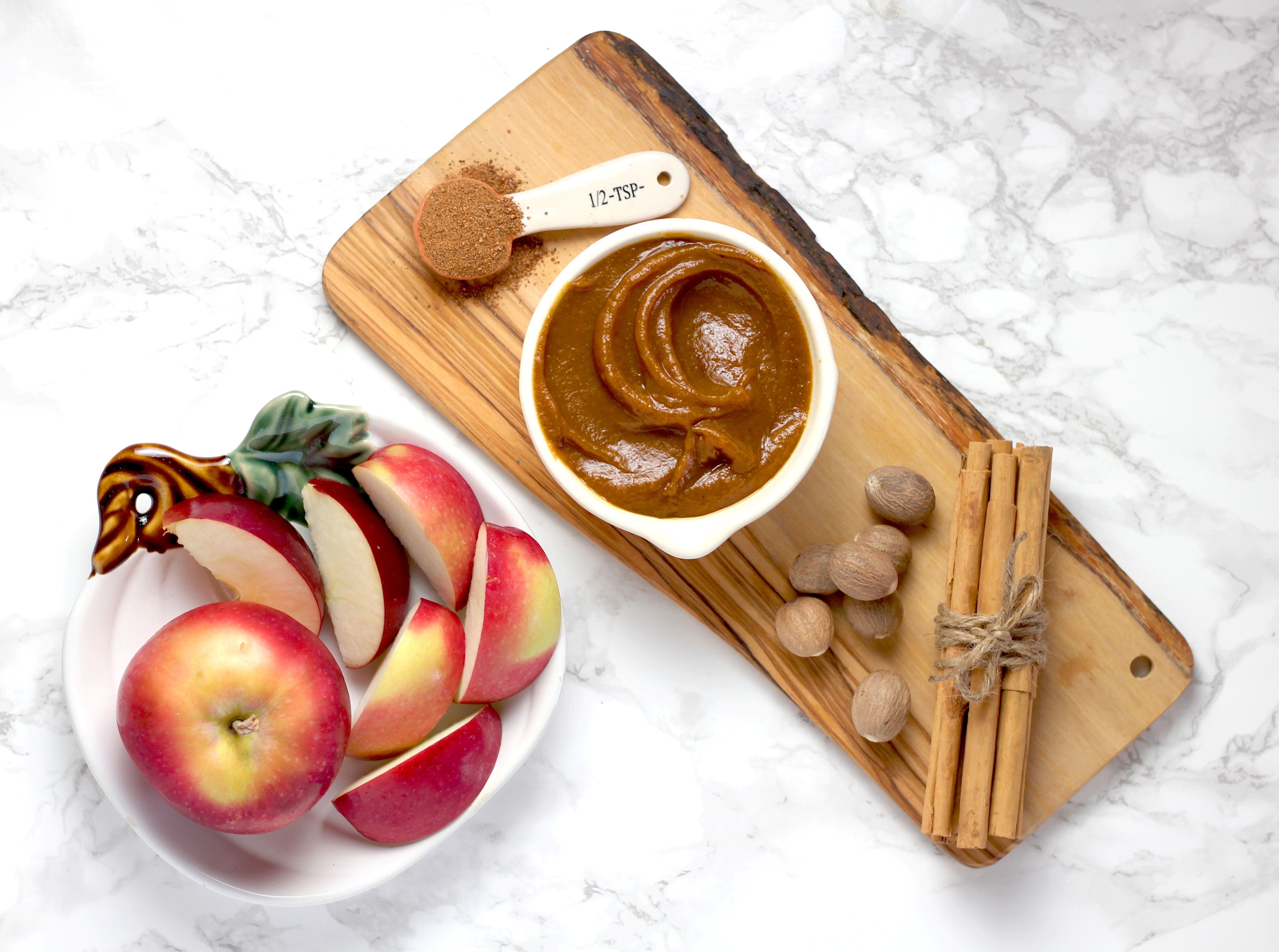 Apple slices with nut butter