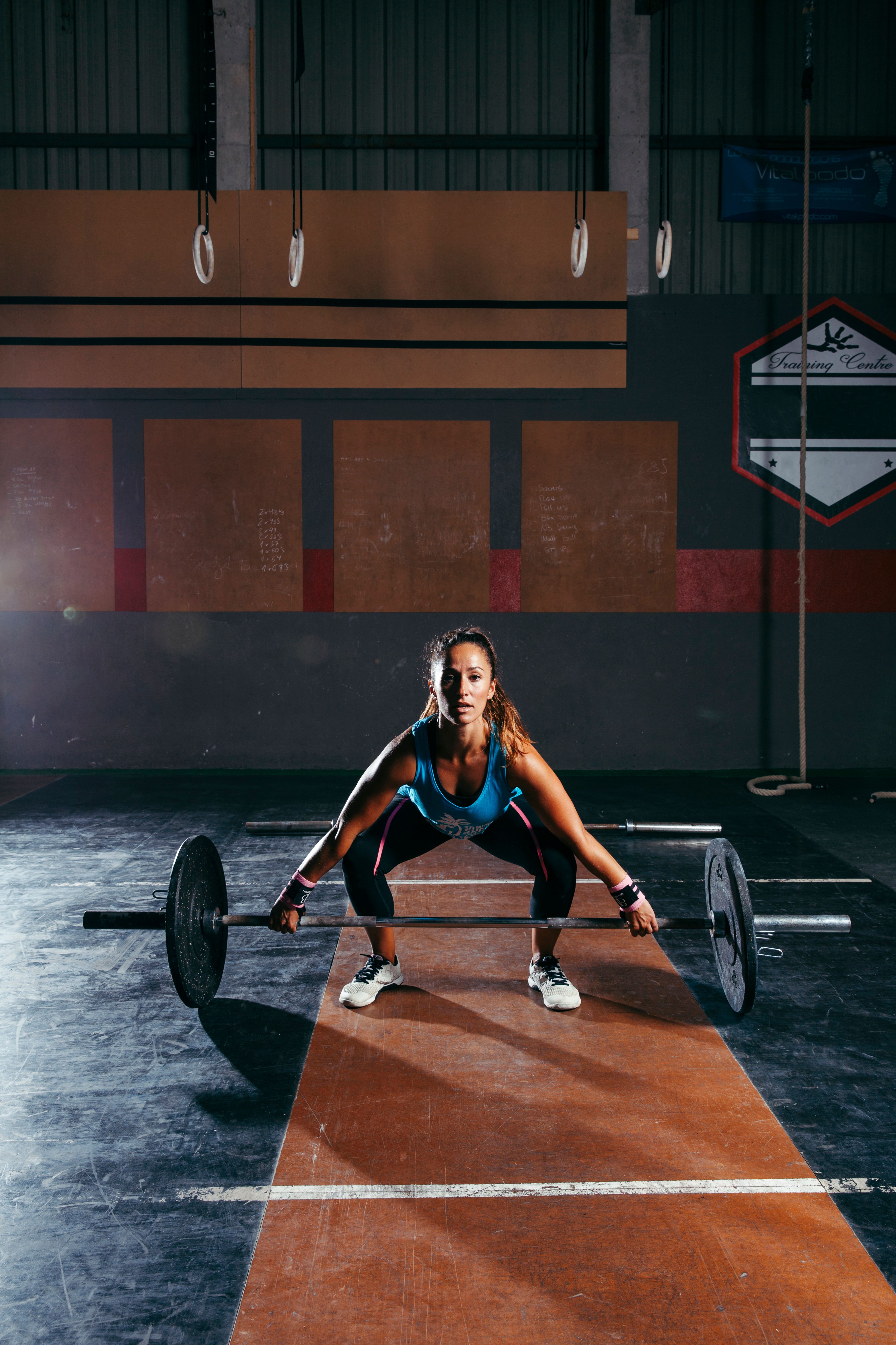 Woman training in a gym