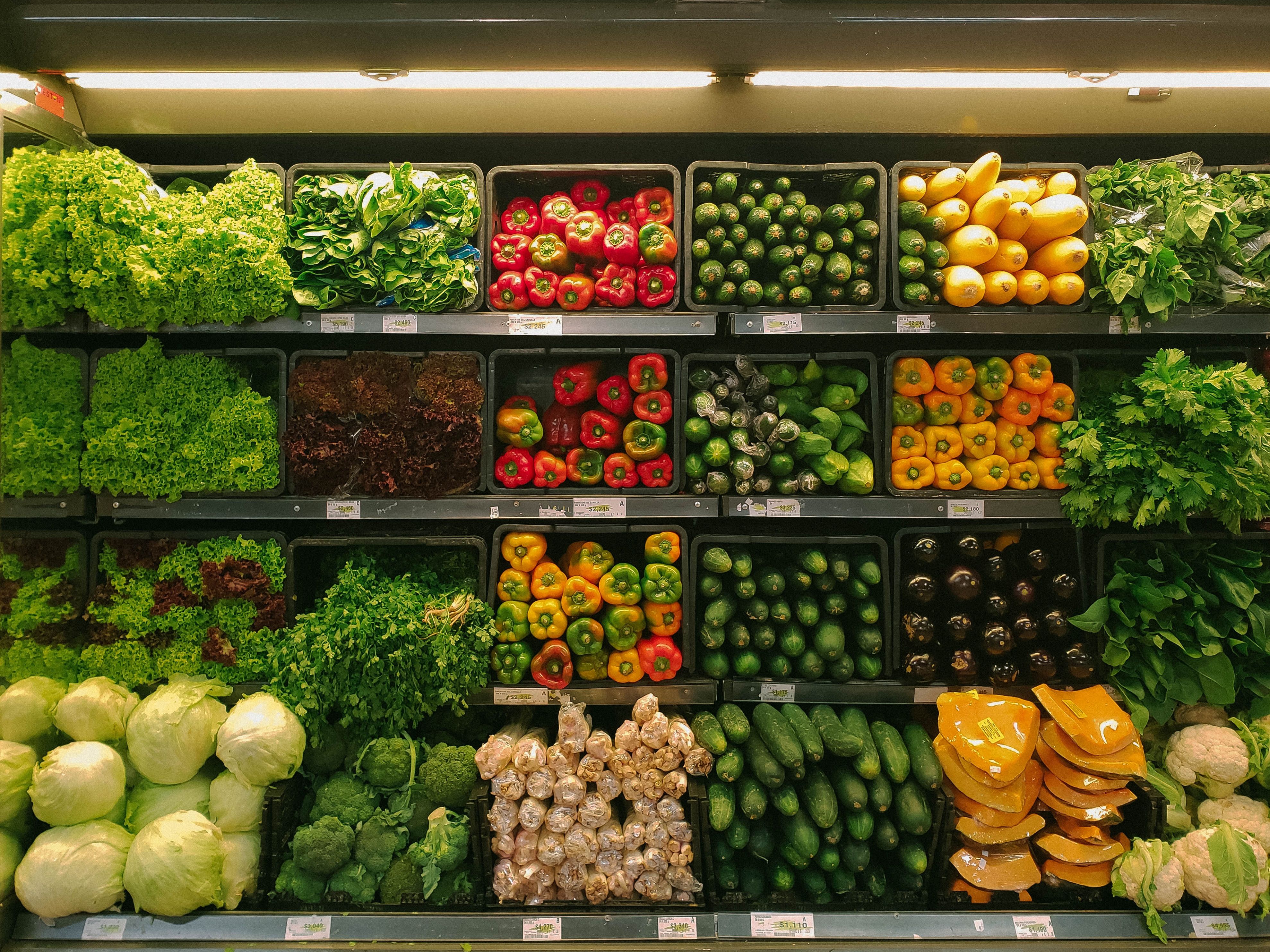 Seasonal fruits and vegetables