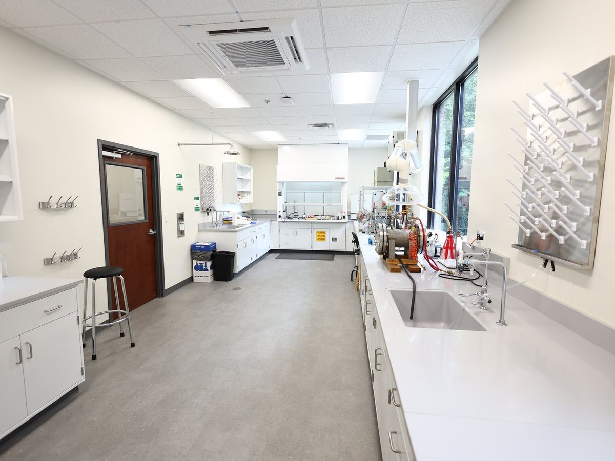 An on-site quality-control laboratory ready for work