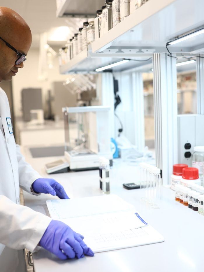 Laboratory bench during a scheduled test run
