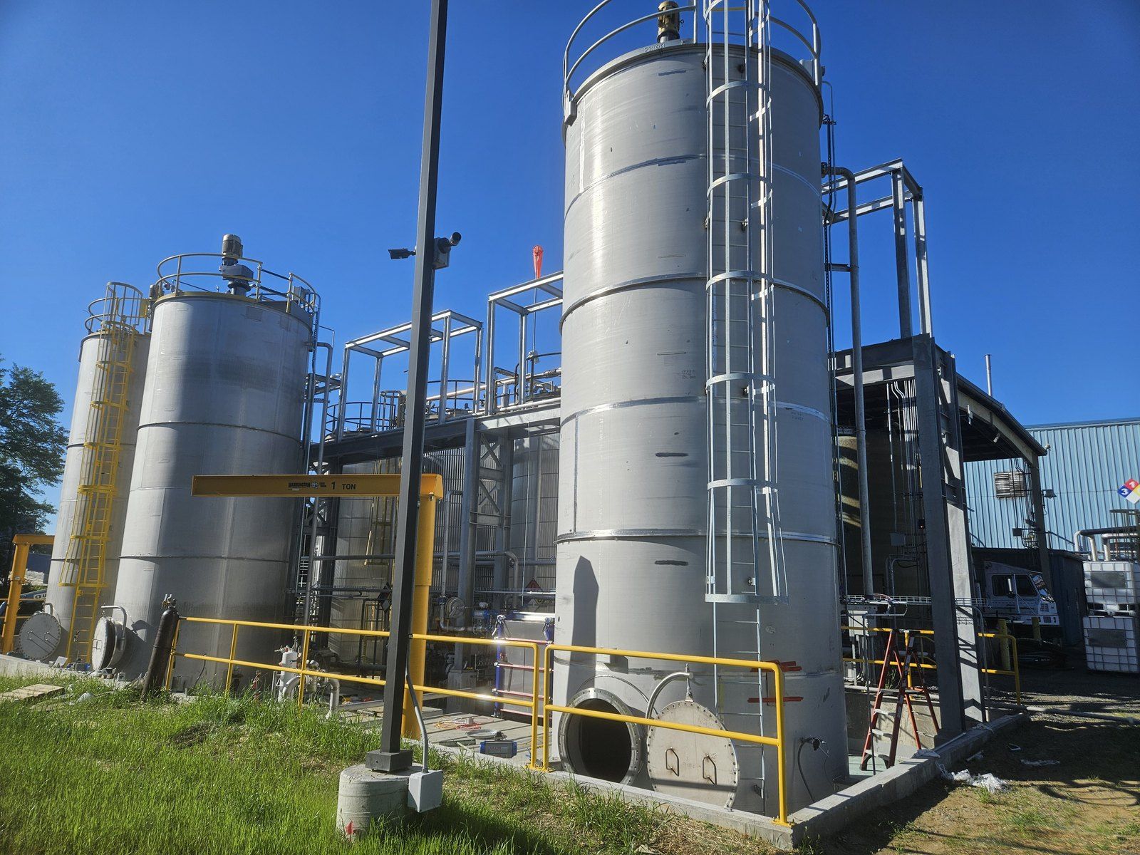 Storage tanks at the Rock Hill plant