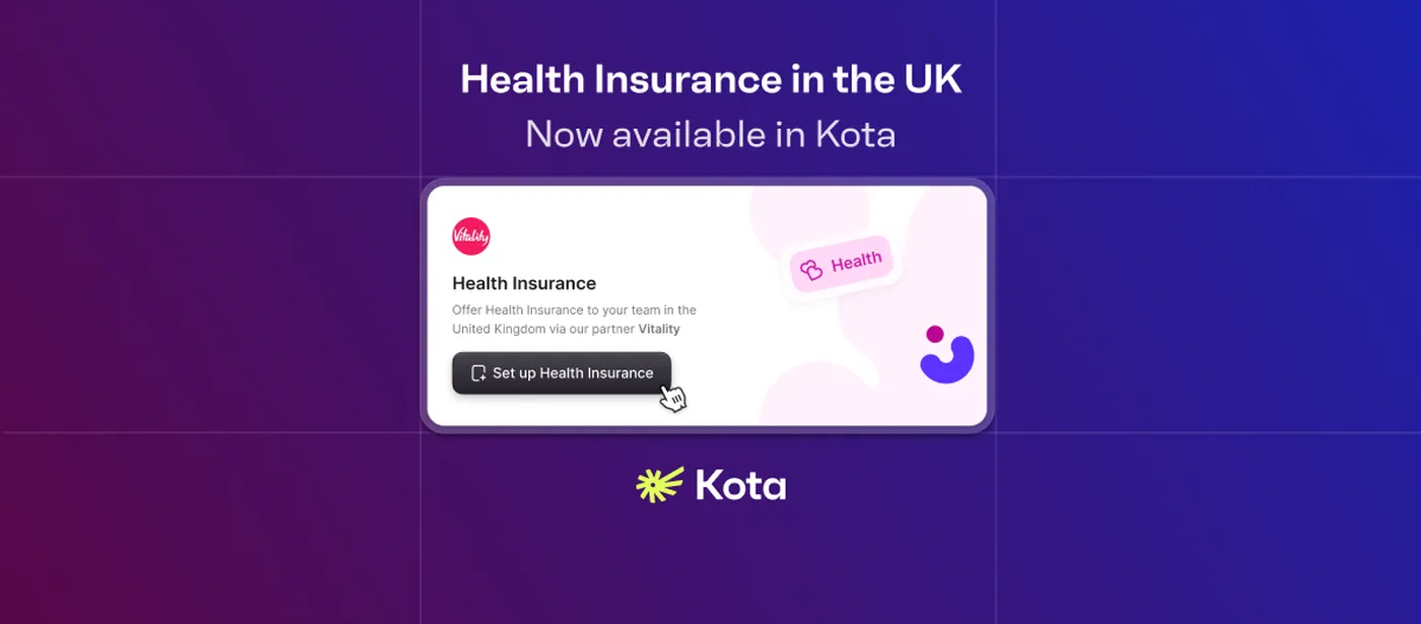 Health Insurance Now Available for UK Teams with Vitality