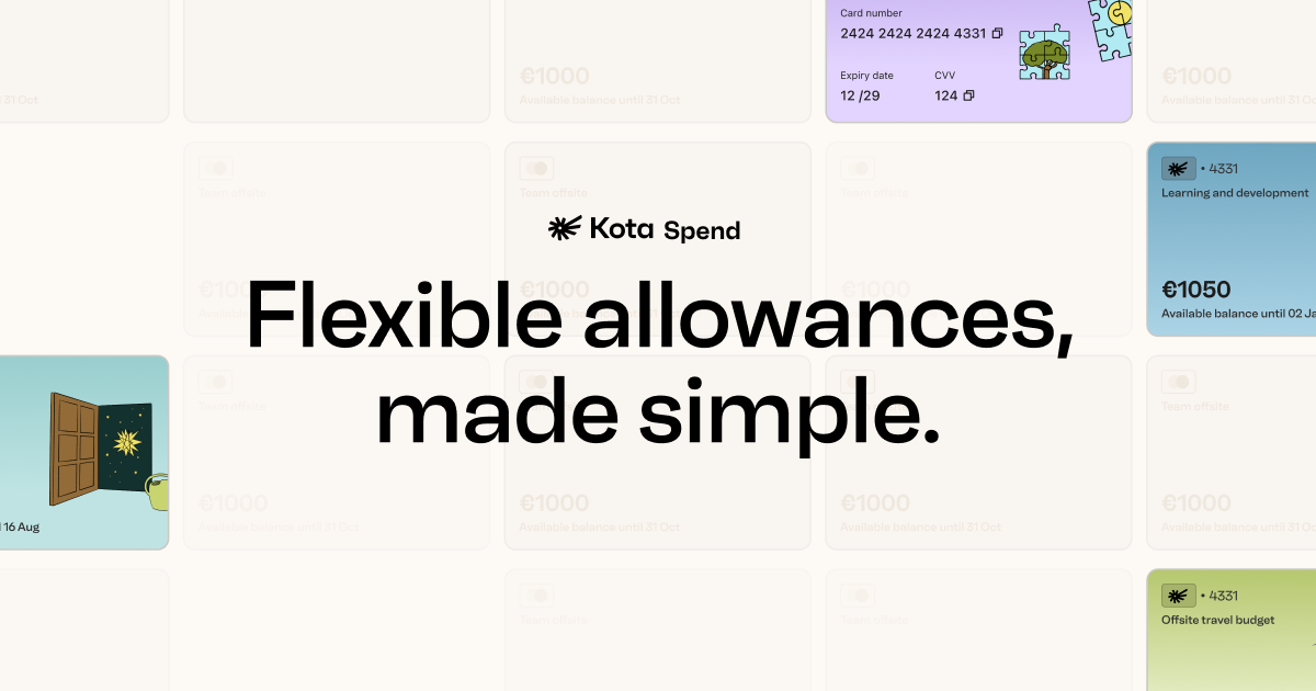 Kota Spend closes the loop: one place for every employee benefit