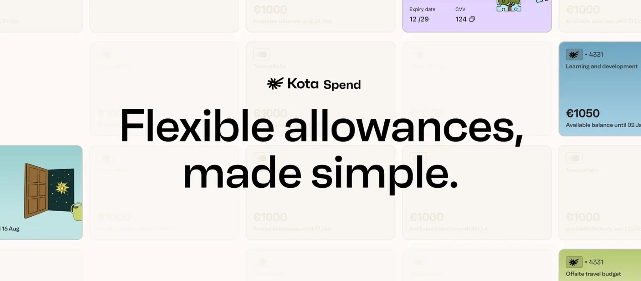 Introducing Kota Spend: Flexible Allowances, Made Simple.