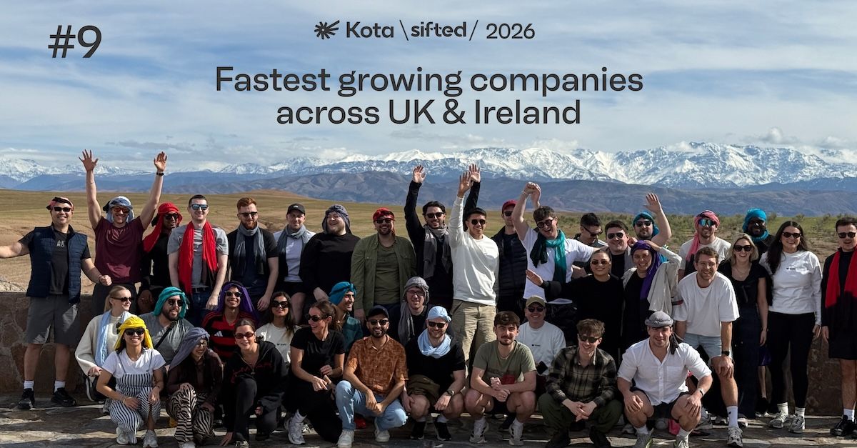 Kota Ranked #9 in Sifted's 2026 UK & Ireland Leaderboard