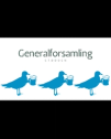 Logo for Generalforsamling Sydøen, med tre stiliserte blå fugler som holder hvert sitt krus.