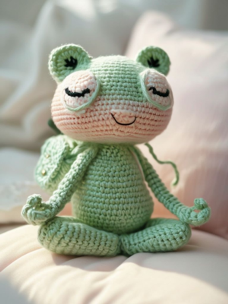 Yogi Frog Crochet Pattern