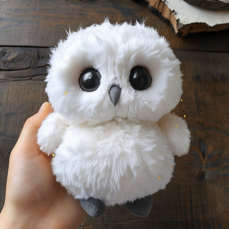 Fluffy White Owl Crochet Pattern