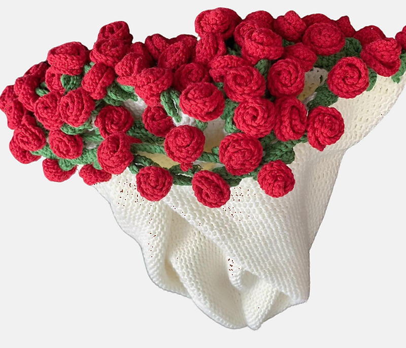 Roses Bouquet Blanket Crochet Pattern