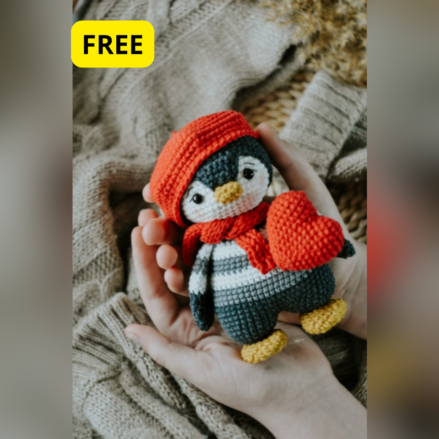 Free Penguin Wearing a Beanie Crochet Pattern