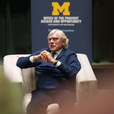 Lee C. Bollinger answers an audience question
