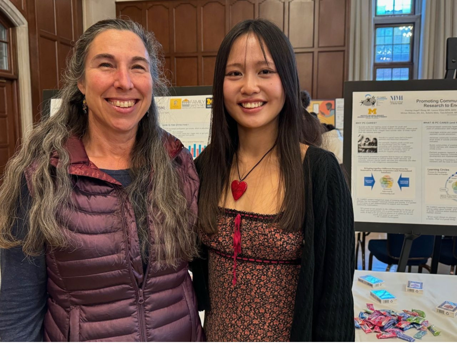 Members of the RCGD team Lisa Wexler and Angel Zhong present on the PC CARES model at the 75th anniversary symposium of the University of Michigan Institute for Social Research.