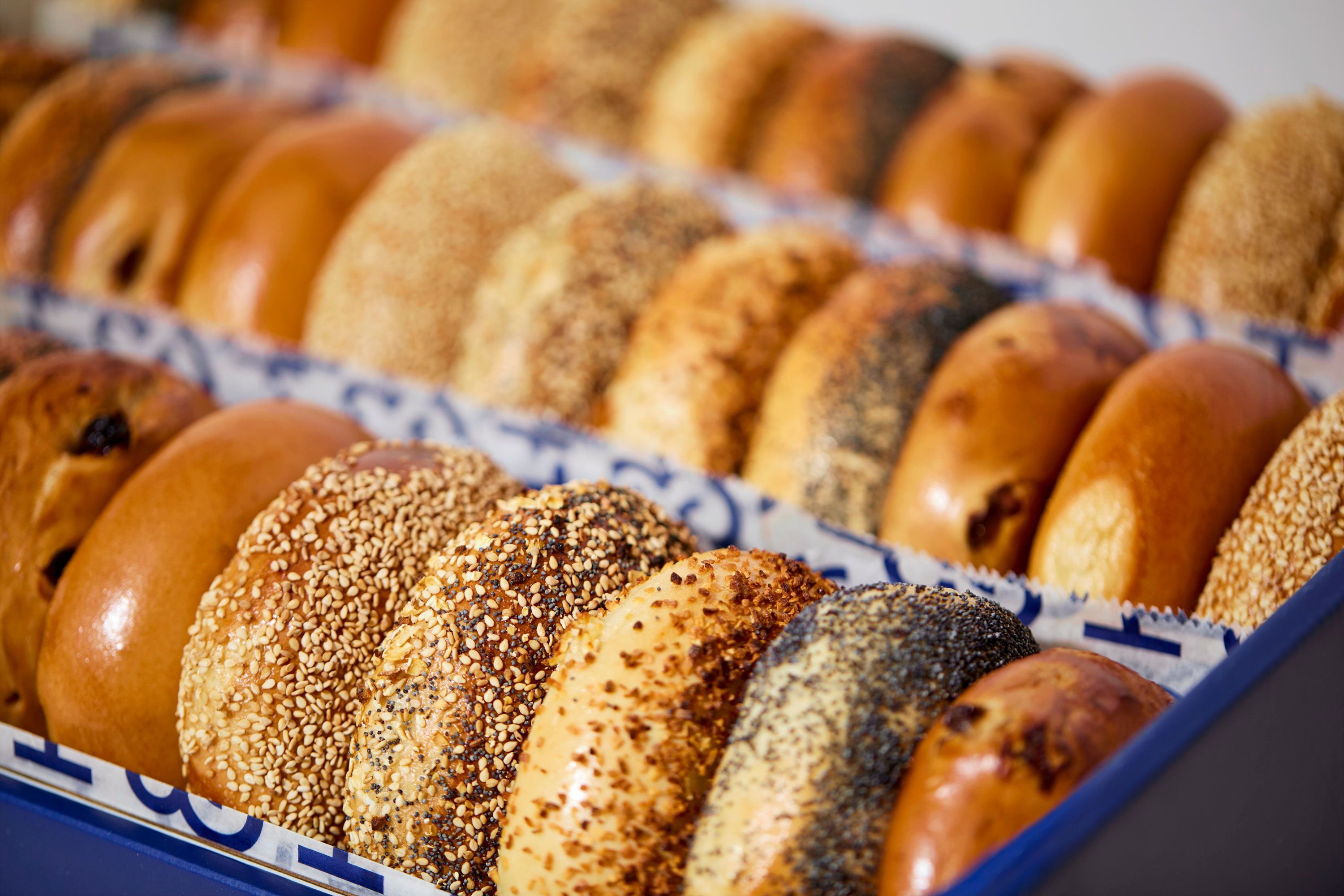 bagel spread on table