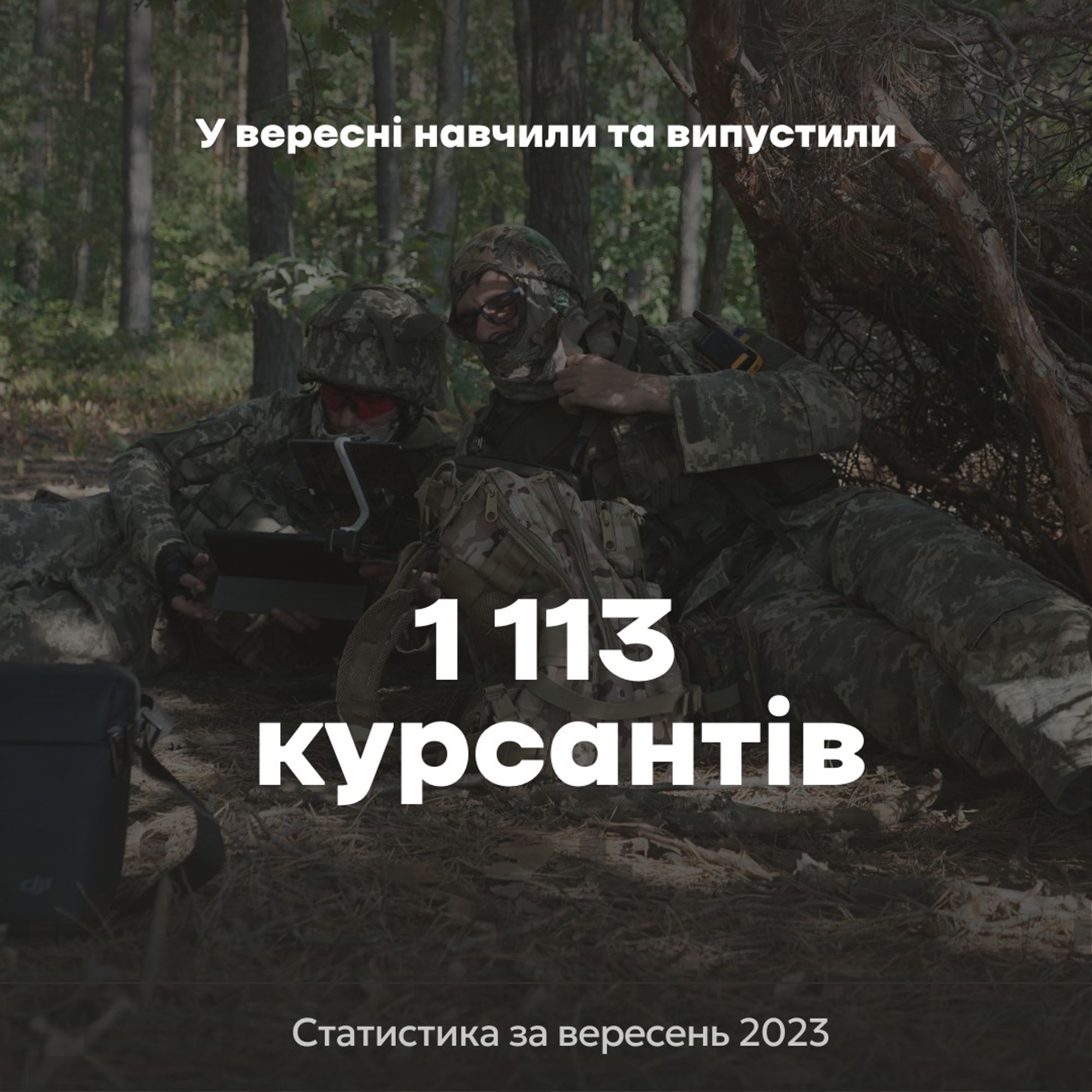 Звіт Військової школи «Боривітер»: підготовка 1113 курсантів у вересні
