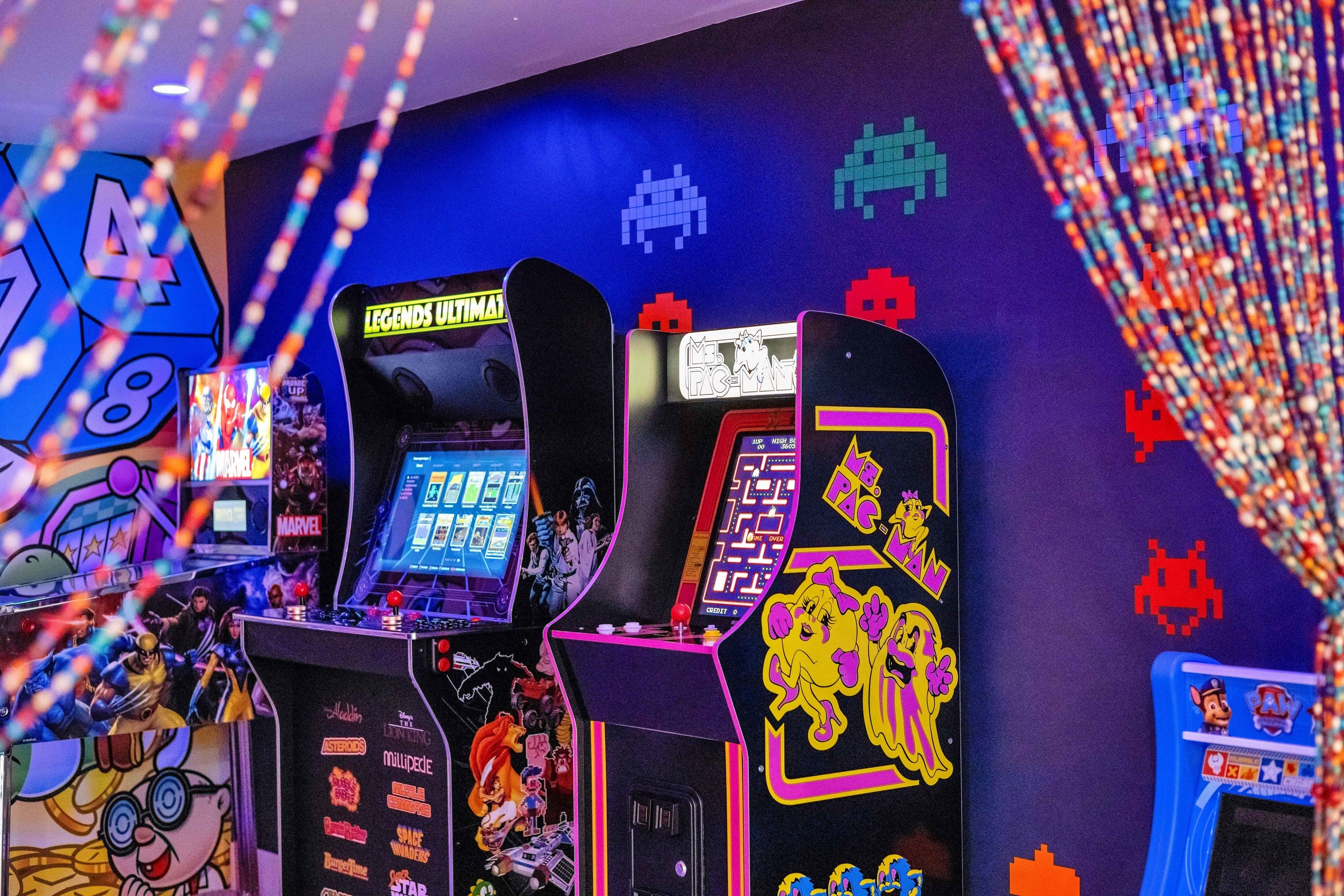 Retro arcade room