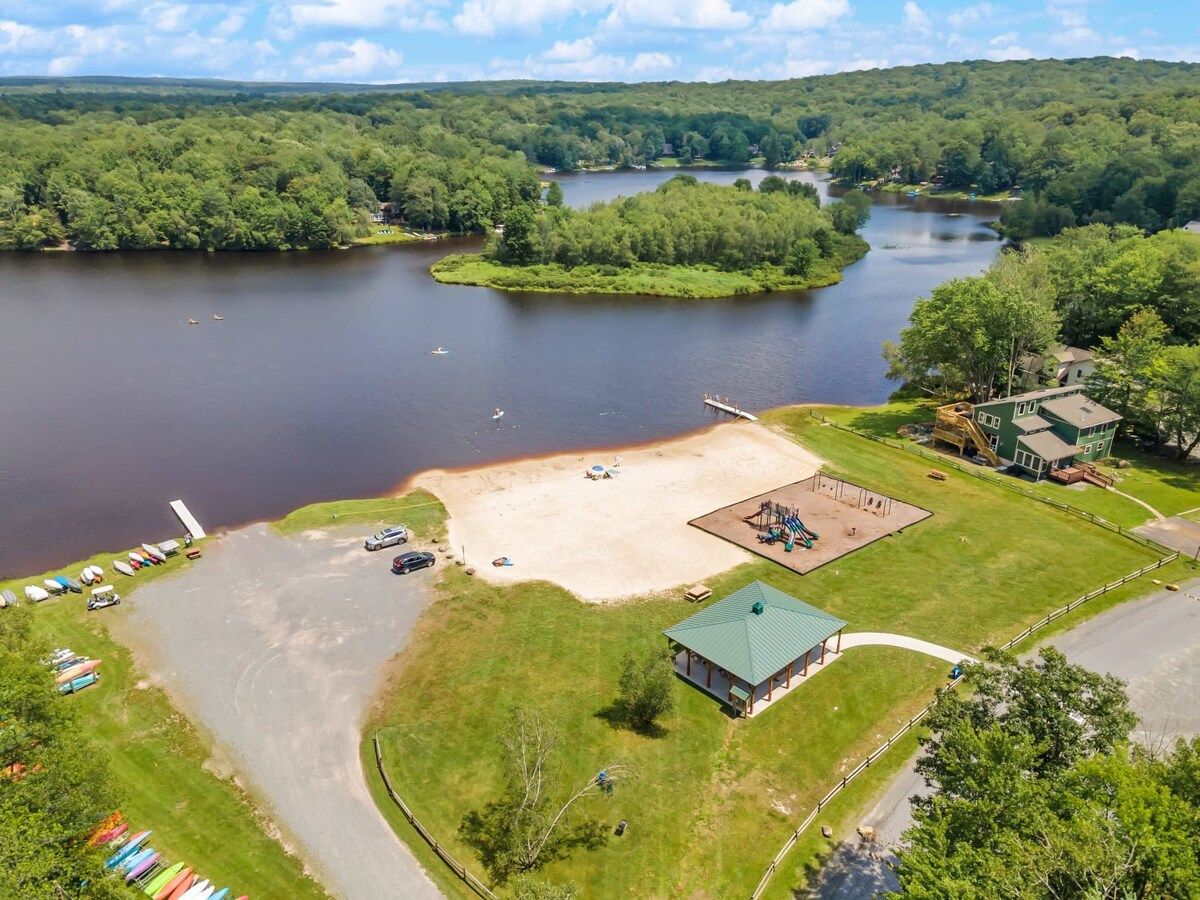 Lakeside beach playground