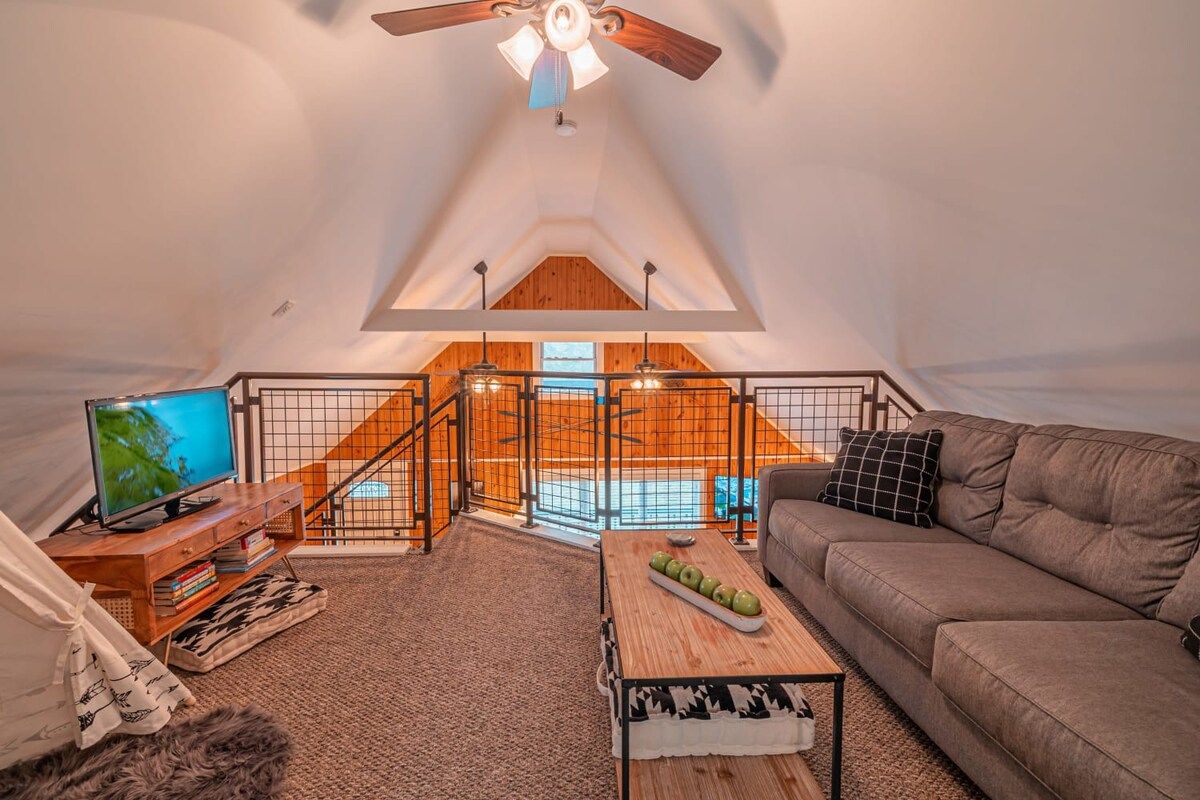 Rustic chalet interior