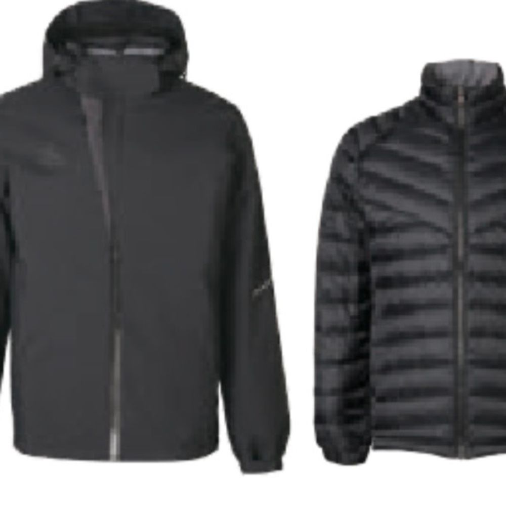 防水透氣可拆式多功能外套 黑灰綠 