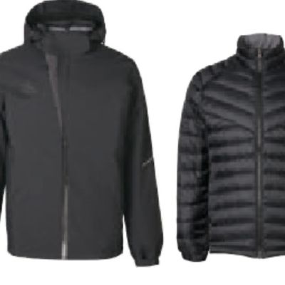 防水透氣可拆式多功能外套 黑灰綠 