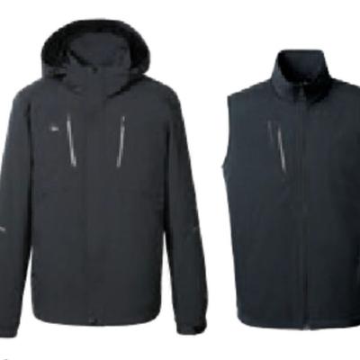 防水透氣可拆式多功能外套 單面鋪棉背心 深灰