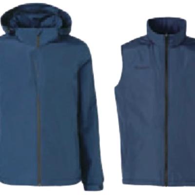 防水透氣可拆式多功能外套 單面鋪棉背心 水手藍