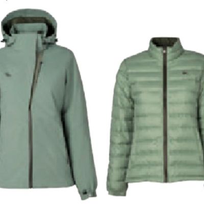 防水透氣可拆式多功能外套 薄荷綠 女版