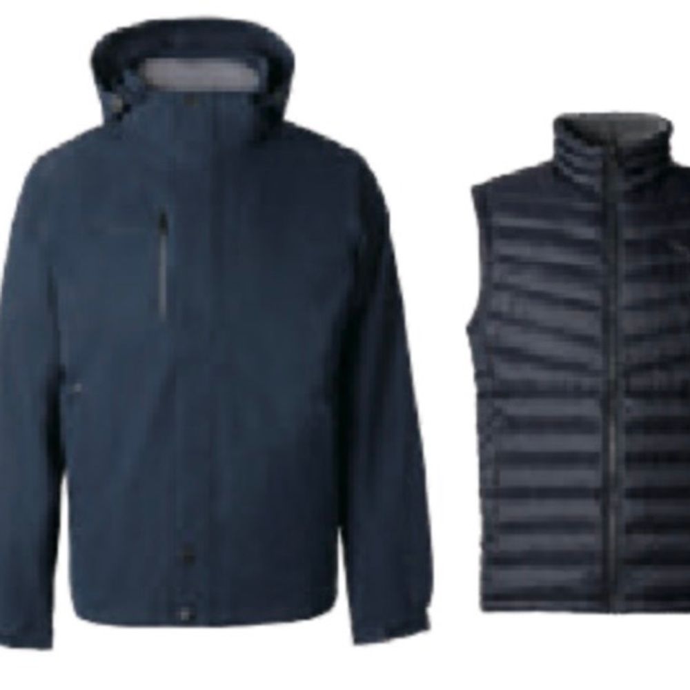 防水透氣可拆式多功能外套 深藍