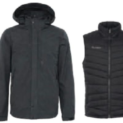 防水透氣可拆式多功能外套 黑灰