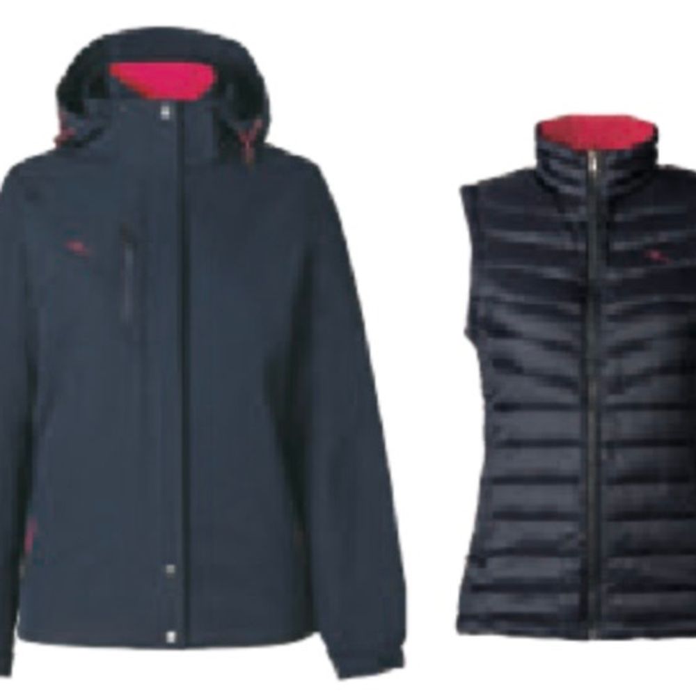 防水透氣可拆式多功能外套 深藍 女版