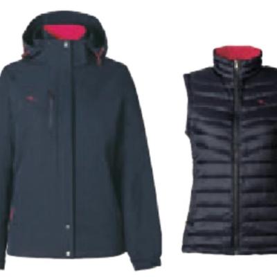 防水透氣可拆式多功能外套 深藍 女版