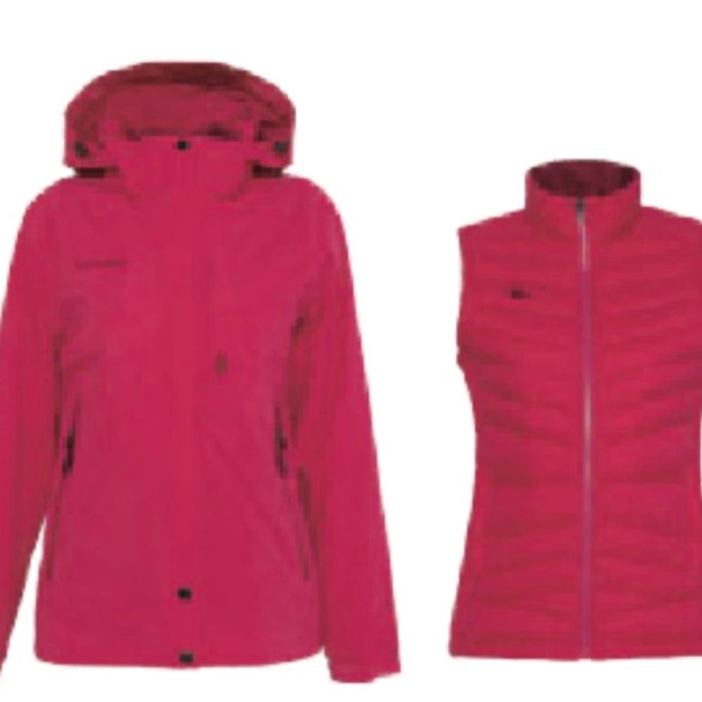 防水透氣可拆式多功能外套 桃紅 女版