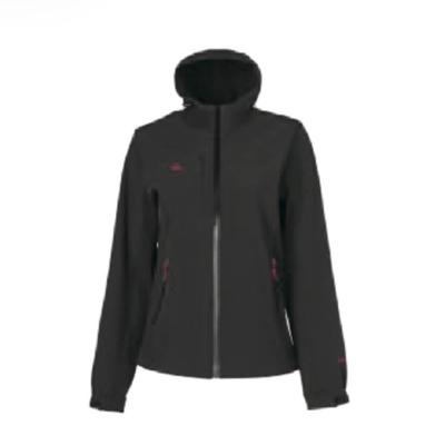 防水透氣連帽軟殼刷毛外套 黑色 女版