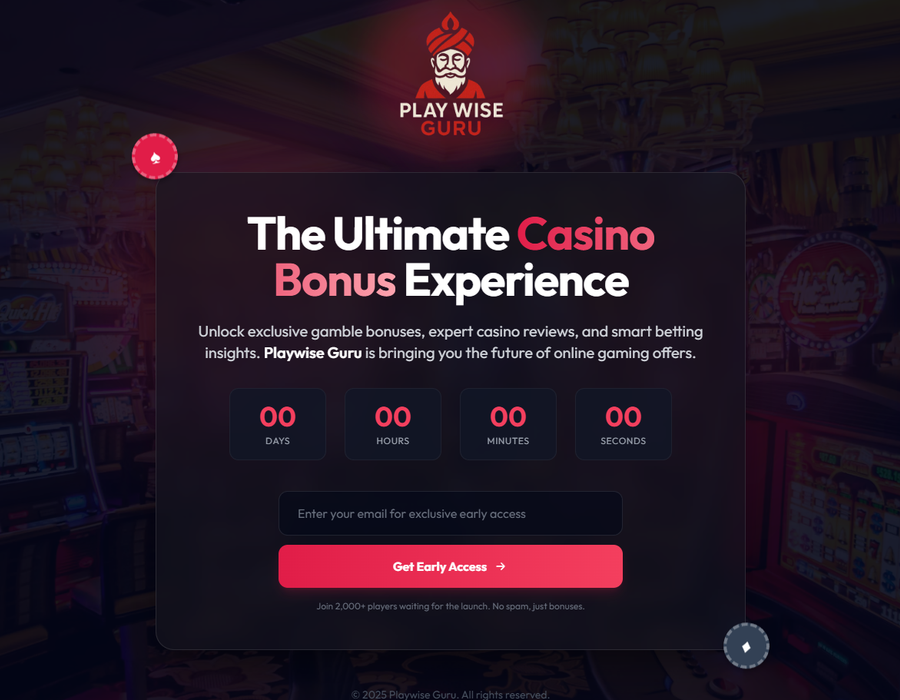 Playwise Guru - Coming Soon page