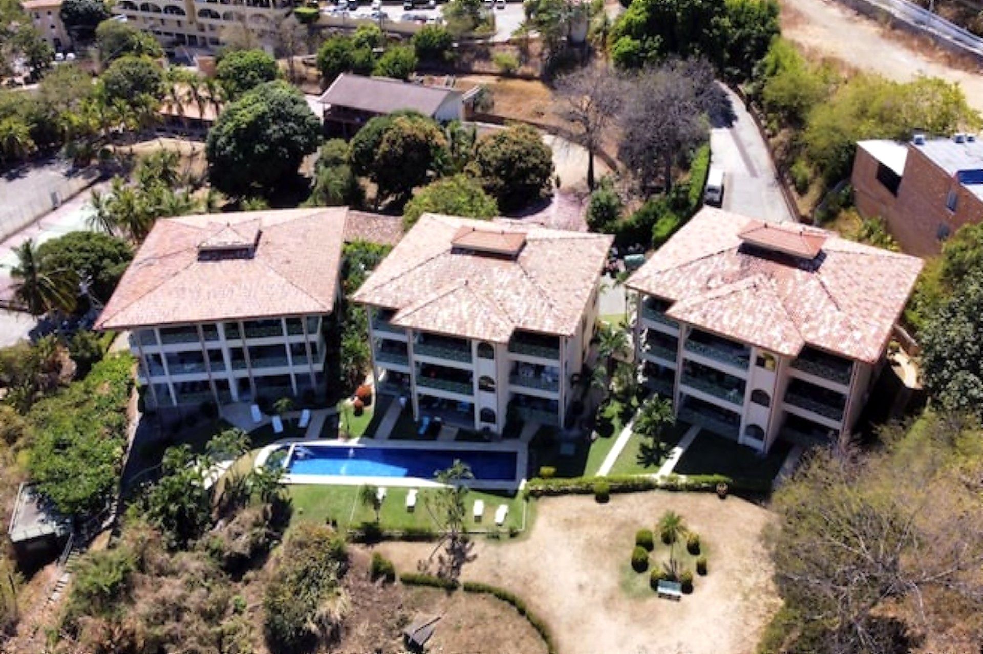 Punta Plata 513 aerial buildings and pool