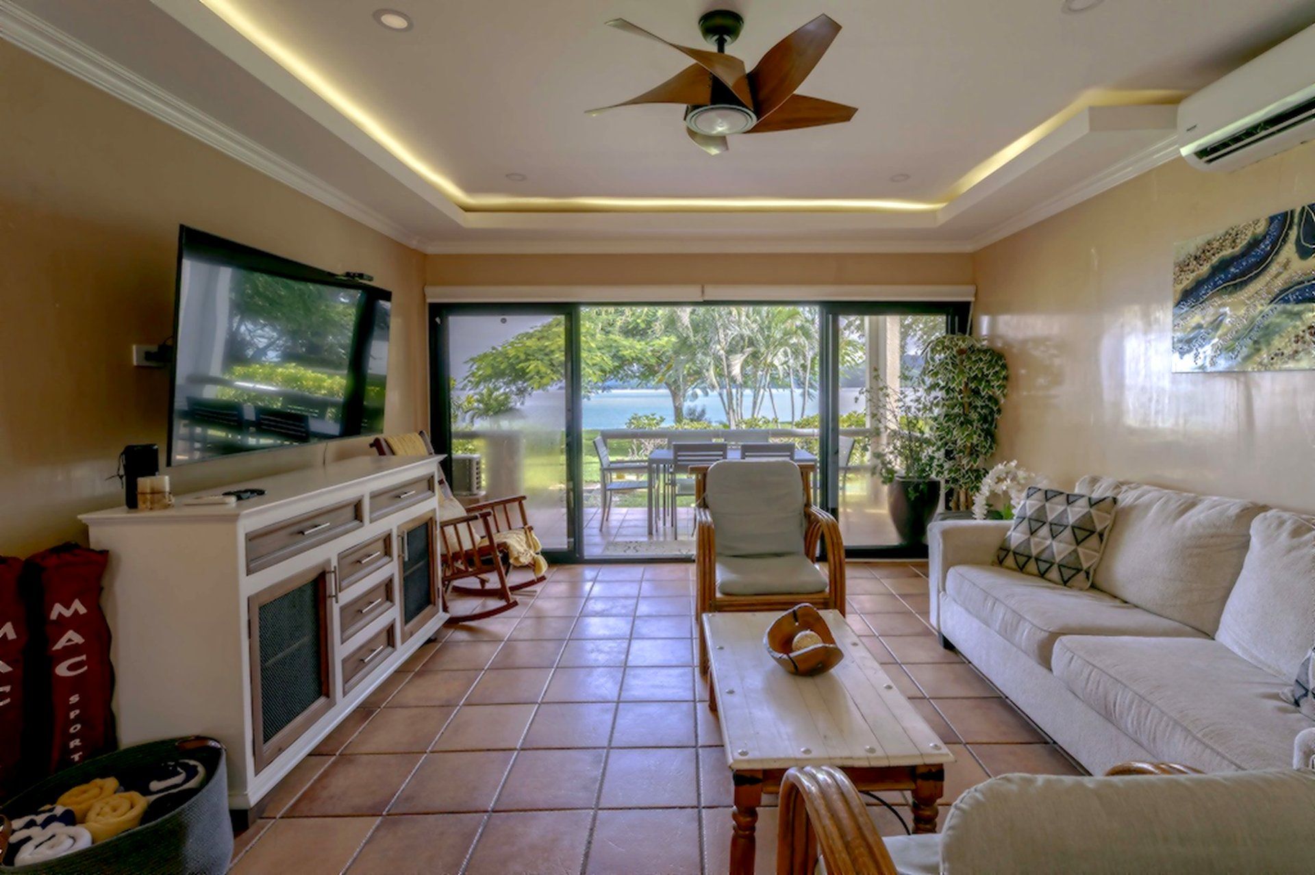 Flamingo Marina Cove 606 living room terrace doors