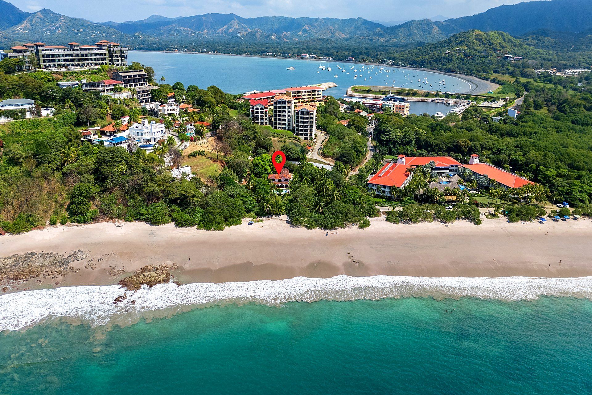 Villa Margarita aerial coastline location