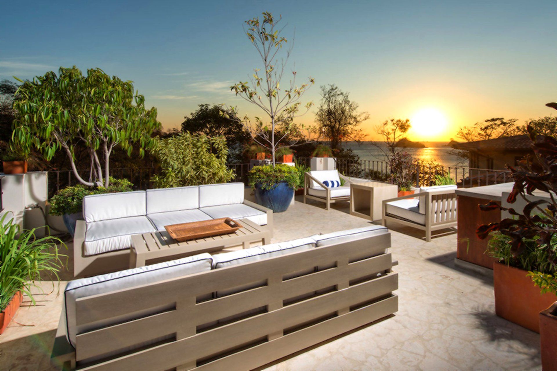 25 Paseo del Mar rooftop deck at sunset