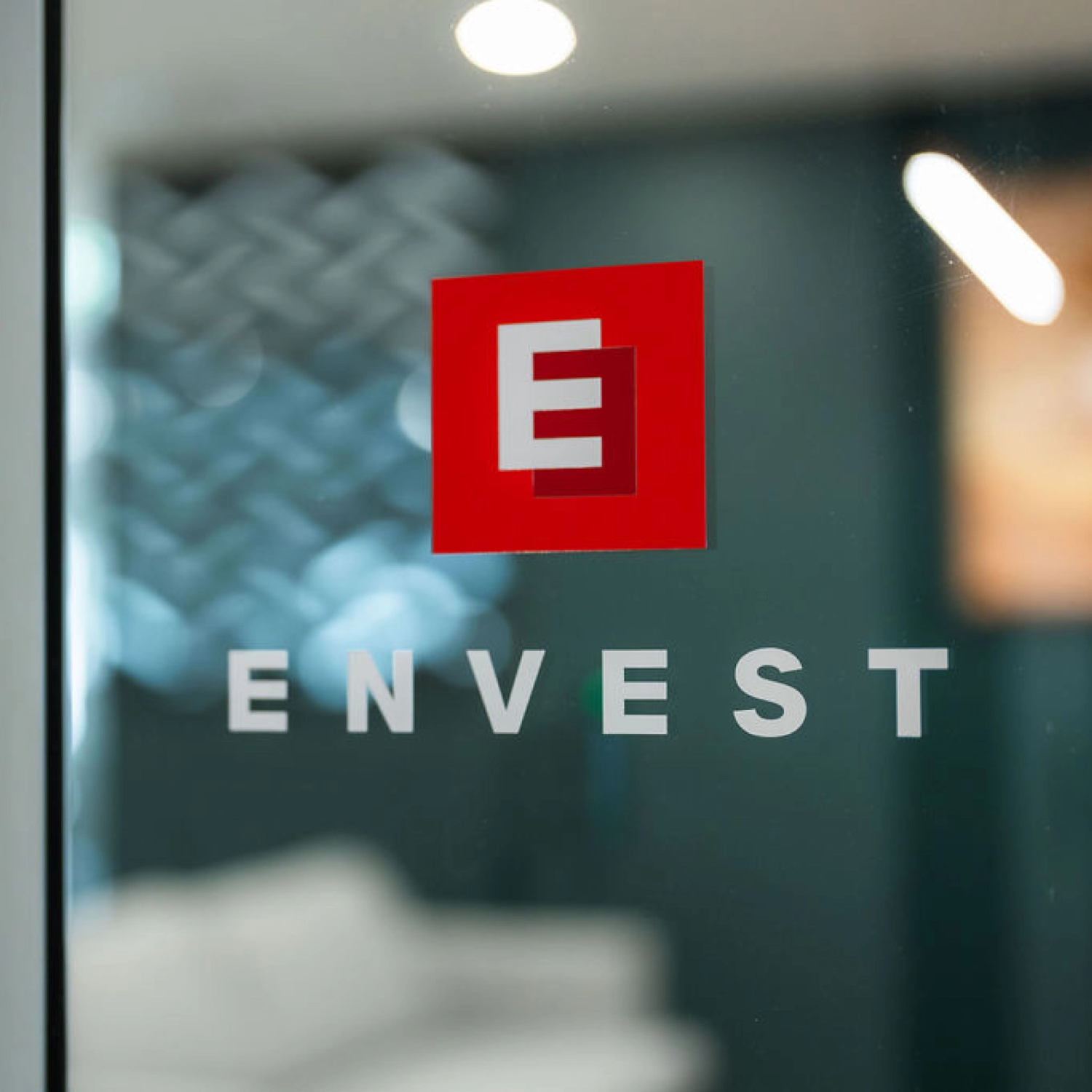 Envest logo on window