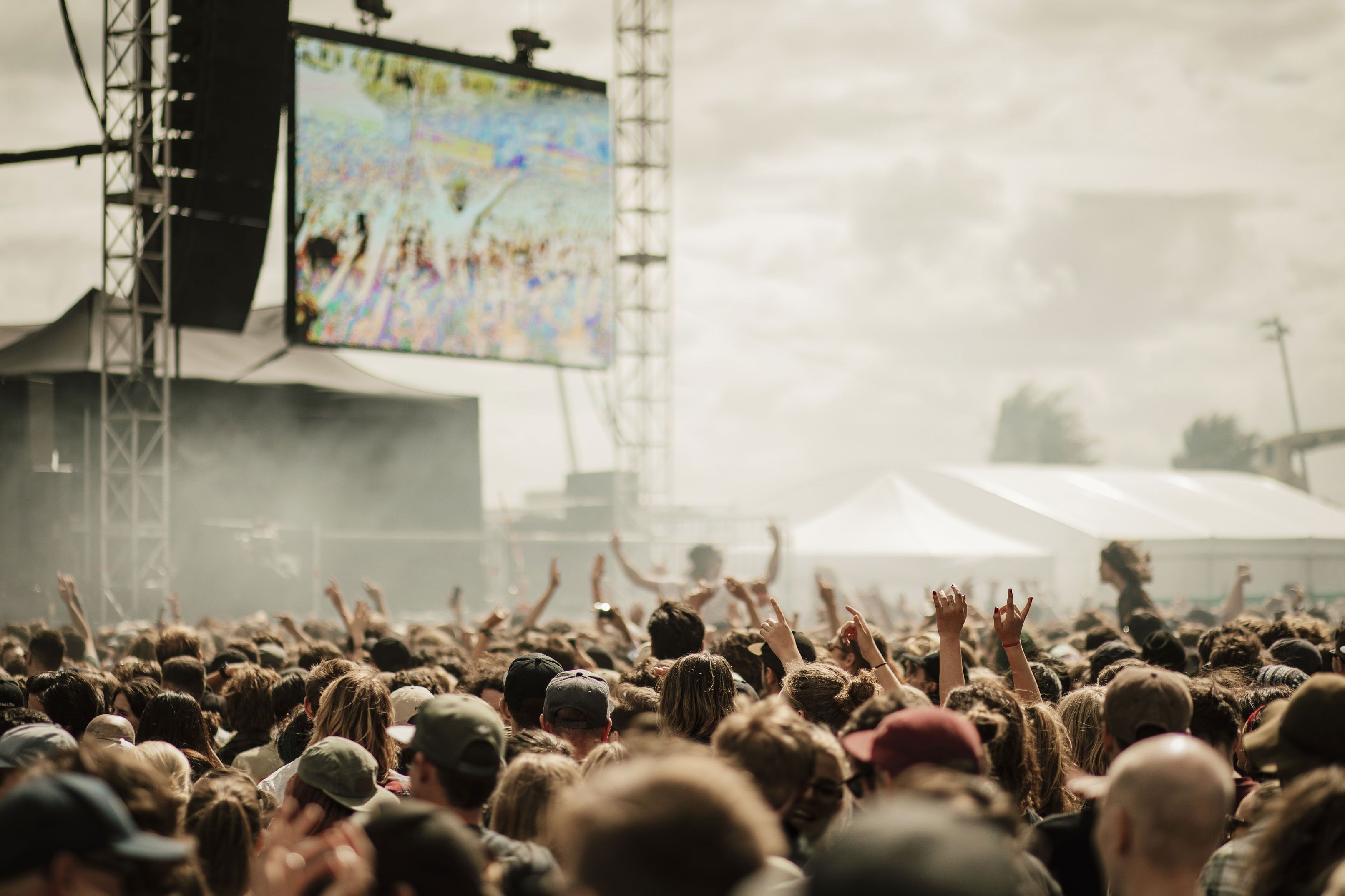 crowd at music festival