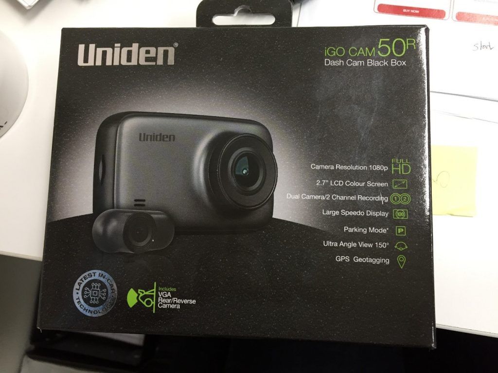 Uniden igo50r car event camera hot sale with gps and rear camera