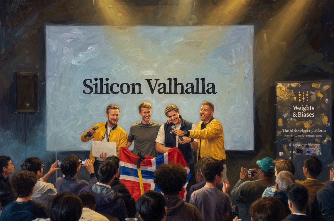 Silicon Valhalla — on stage with the Norwegian flag
