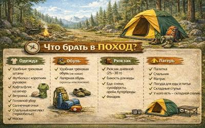 Что брать в поход? 