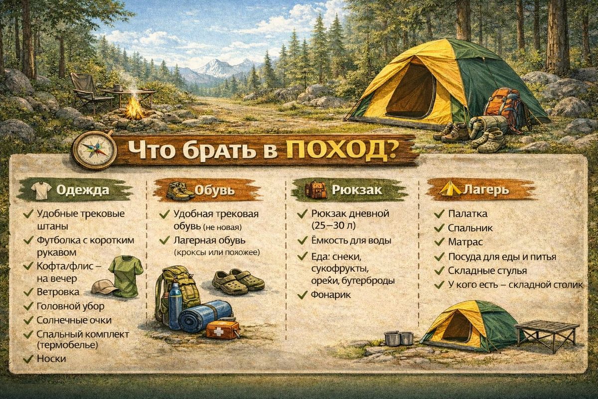 Что брать в поход? 