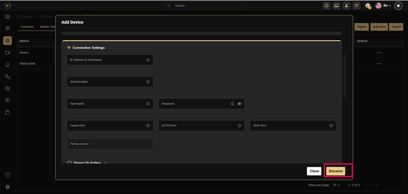 Hanwha device configuration