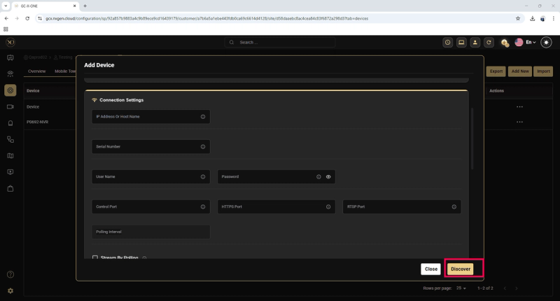 Hanwha device configuration