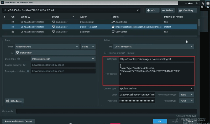 Hanwha device configuration