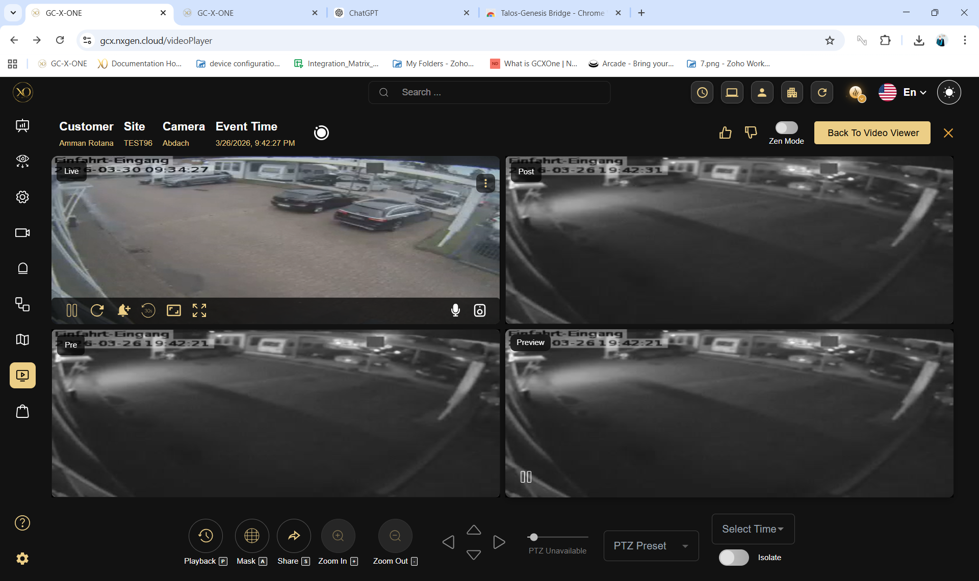 Playback timeline