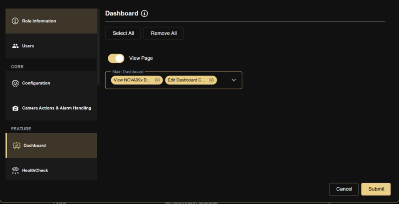 GCXONE dashboard showing KPI cards